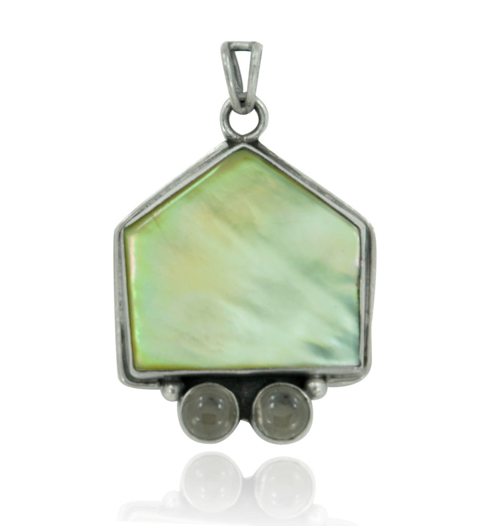 IG-012 Mother of Pearl Silver Pendant – 925 Sterling Silver Jewelry